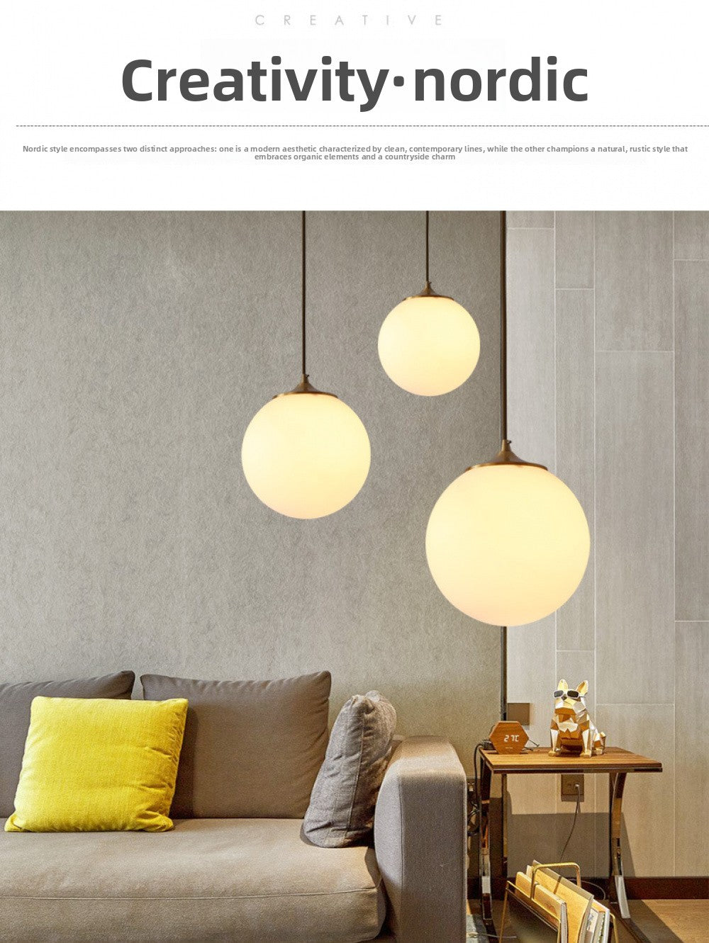 Single Head Pendant Light All Copper Nordic Minimalist Dining Room Light Bar Counter Three Head Foyer Round Ball Brass Lighting Bedside Pendant Light