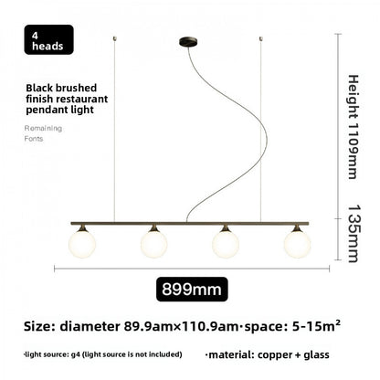 Restaurant Pendant Light Nordic Simple Modern Dining Room Living Room Light Creative Personality Bedroom Bar Light All Copper 2019 New Model