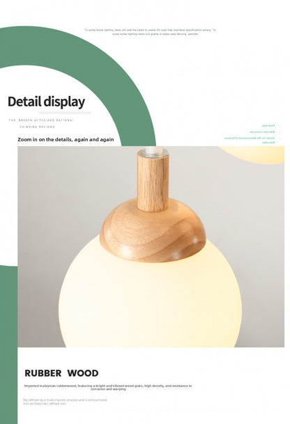 Modern Minimalist Duplex Staircase Long Pendant Light Nordic Creative Stairwell Villa Apartment Magic Bean Rotating Solid Wood Pendant Light