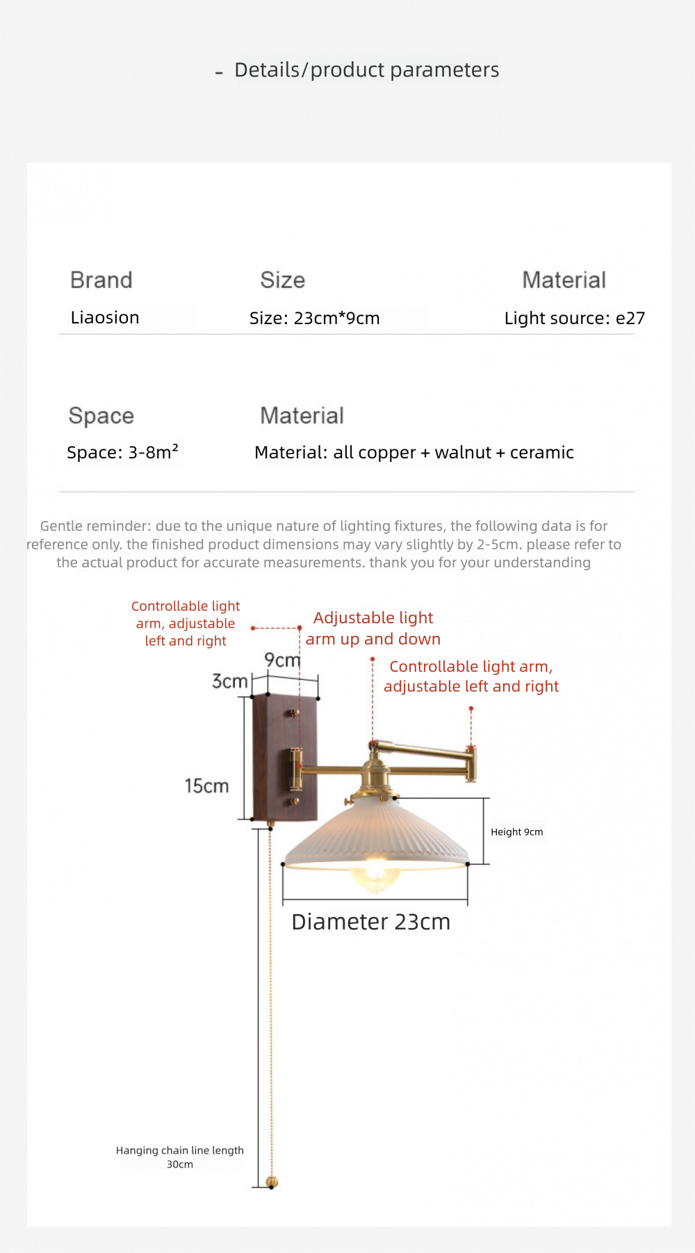 Nordic Japanese Style Bedroom Bedside Wall Lamp Copper Color Retro Simple Stair Aisle Lamp Living Room TV Background Wall Wall Lamp
