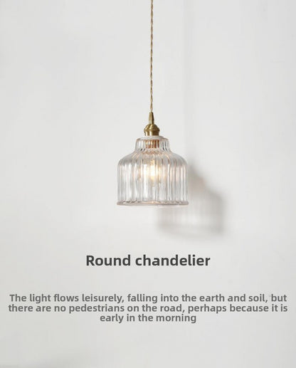Japanese Style Glass Pendant Light Simple Modern Bedroom Bedside Entrance Corridor Bar Counter Balcony Bay Window Restaurant Homestay Lighting