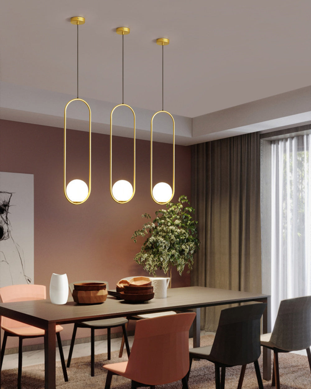 Staircase Long Pendant Light Modern Light Nordic Loft Apartment Duplex Rotating Light Creative Personality Simple Living Room Pendant Light