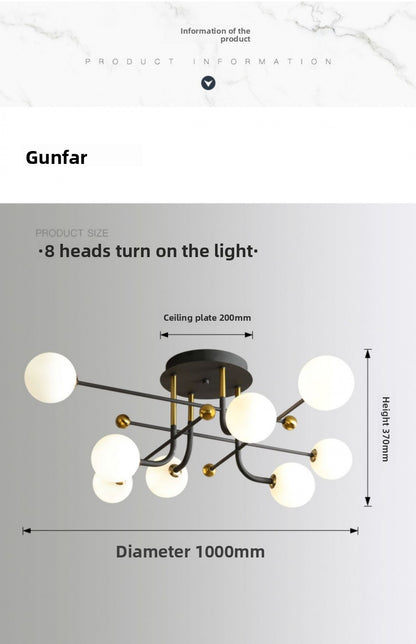 Nordic Ceiling Light Simple Modern Dining Room Living Room Light Elegant Italian Minimalist Creative Magic Bean Light Light Luxury Bedroom Light