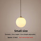 Single Head Pendant Light All Copper Nordic Minimalist Dining Room Light Bar Counter Three Head Foyer Round Ball Brass Lighting Bedside Pendant Light