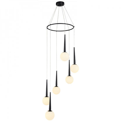 Staircase Chandelier for Duplex, Nordic Loft, Sloping Ceiling, Mezzanine, High Ceiling Villa, Mid-Level, Rotating Staircase, Long Chandelier