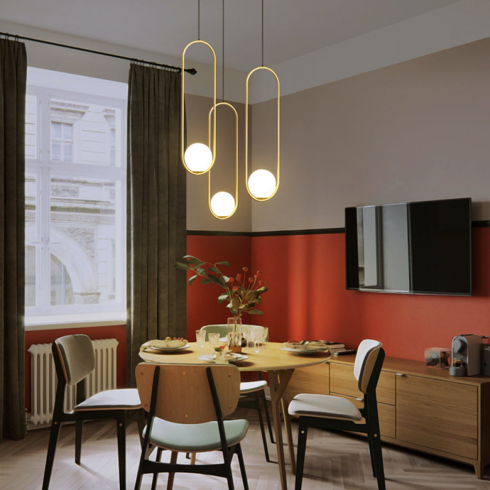 Staircase Long Pendant Light Modern Light Nordic Loft Apartment Duplex Rotating Light Creative Personality Simple Living Room Pendant Light