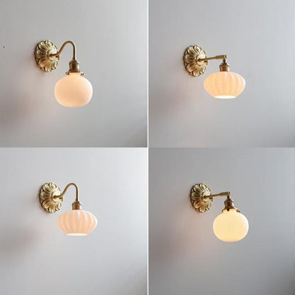 New French Style Vintage Vintage Brass Wall Lamp American Style Bedside Away Entrance Bedroom Mirror Front Makeup Table Lamp
