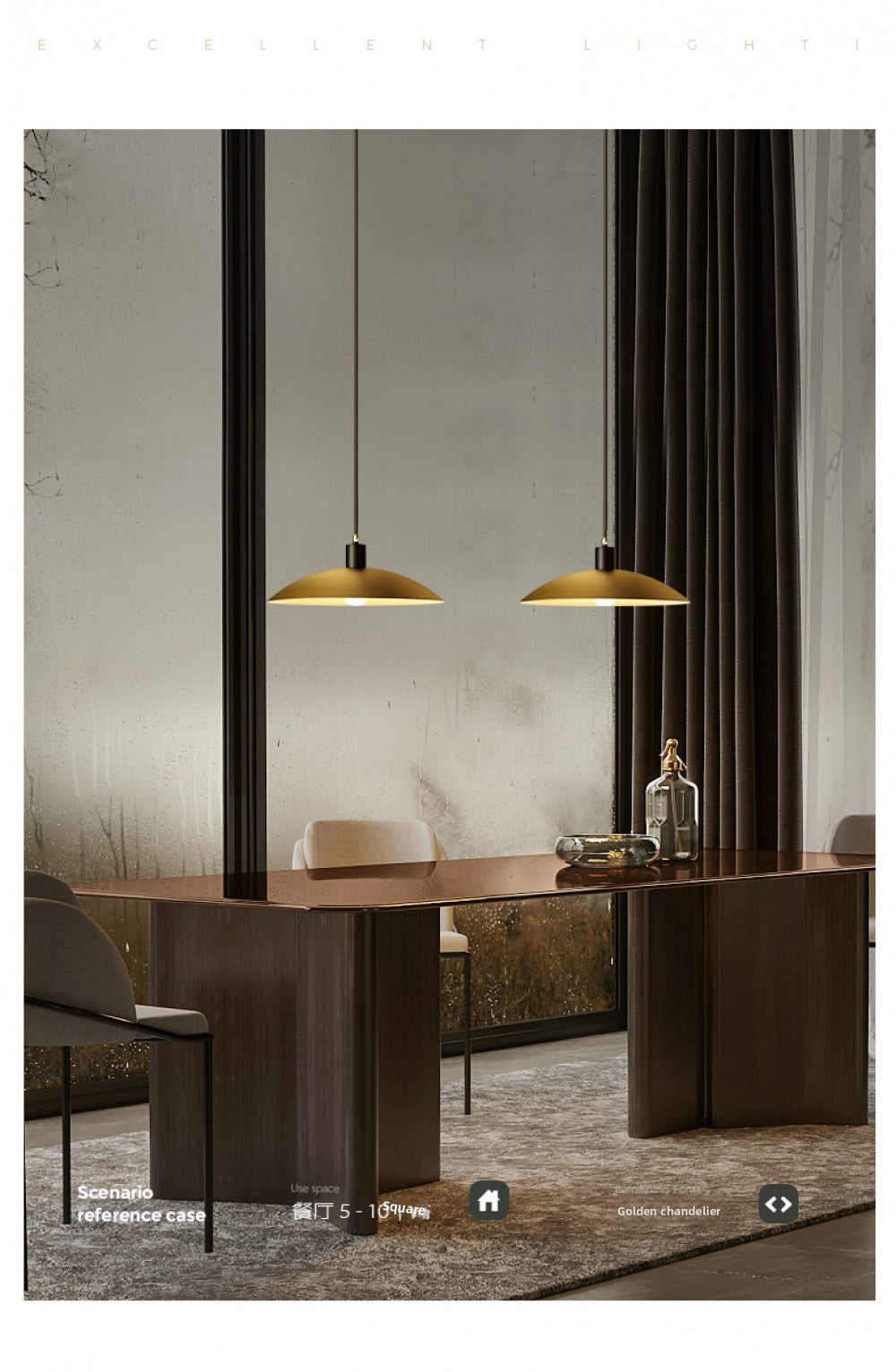 Nordic Single Pendant Dining Room Chandelier Simple Round Bedroom All-Copper Lamp Fashion Creative Bar Brass Small Pendant Light