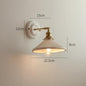 New Japanese pleated wall lamp bedroom bedside Nordic homestay living room background wall designer full copper lamp