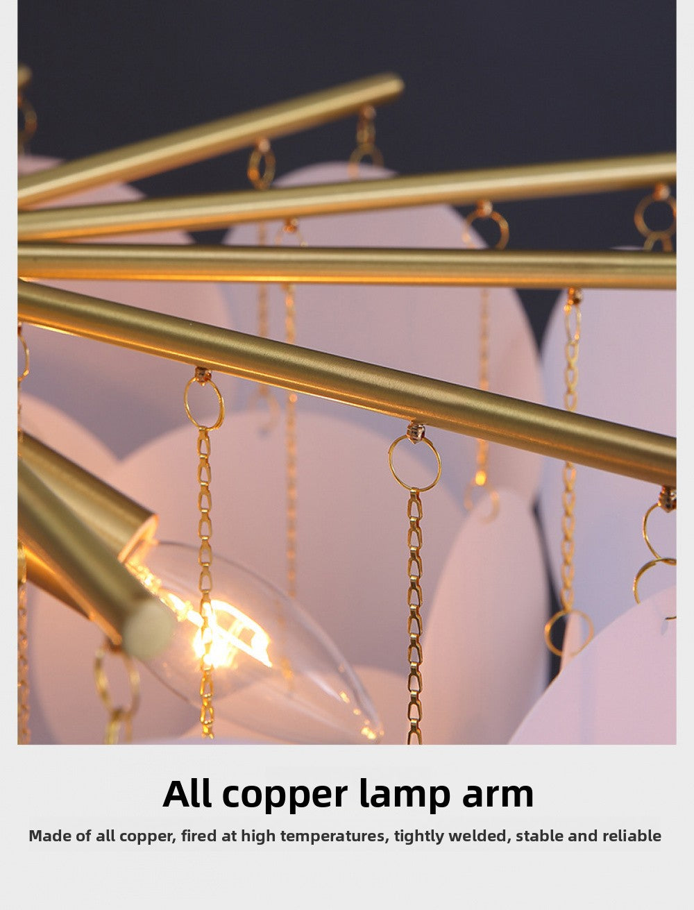 Nordic Restaurant Pendant Light Postmodern Light Luxury Bedroom Living Room Creative Personality Designer Fashion Simple All-Copper Lighting Fixture