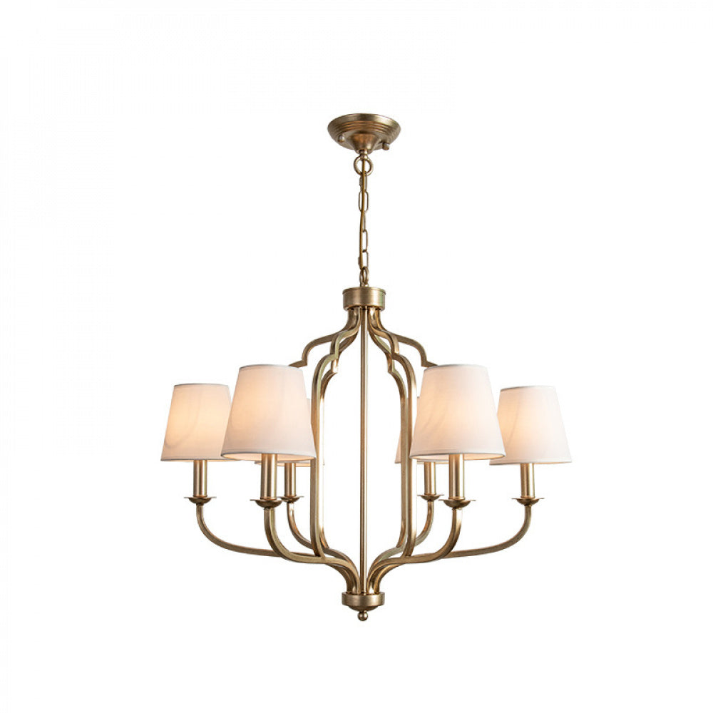 American Style Pendant Light French Retro Villa High-end Living Room Dining Room Light Simple Bedroom Light Home B&B Iron Art Lighting