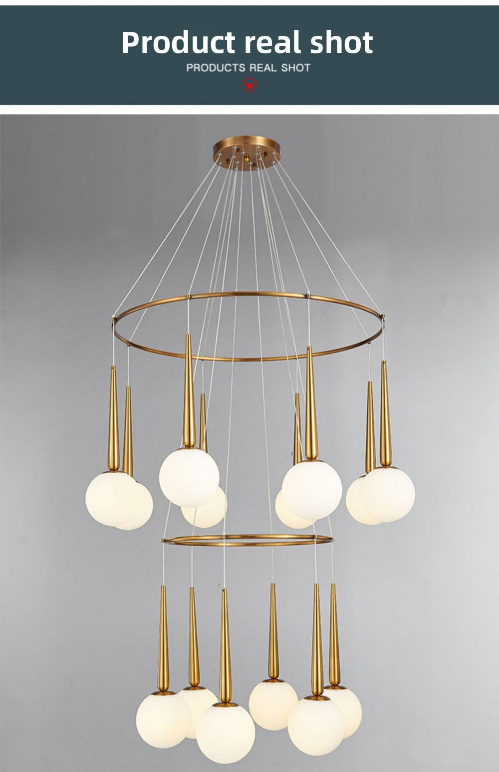 Staircase Chandelier for Duplex, Nordic Loft, Sloping Ceiling, Mezzanine, High Ceiling Villa, Mid-Level, Rotating Staircase, Long Chandelier