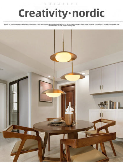 Restaurant Pendant Light Rectangular Nordic Brass Pendant Light Modern Creative Art Industrial Style Bar Round Dining Pendant Light