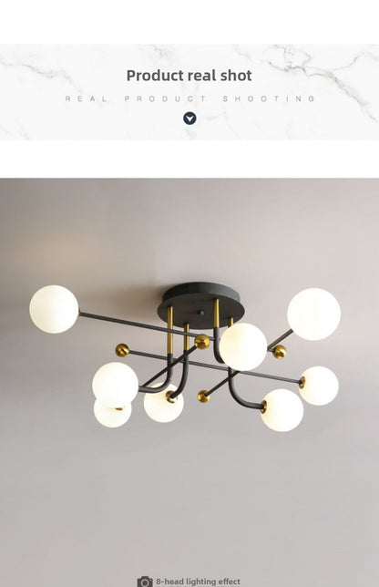 Nordic Ceiling Light Simple Modern Dining Room Living Room Light Elegant Italian Minimalist Creative Magic Bean Light Light Luxury Bedroom Light