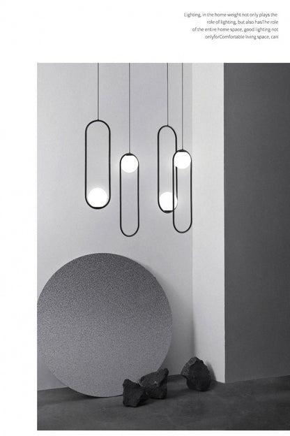 Staircase Long Pendant Light Modern Light Nordic Loft Apartment Duplex Rotating Light Creative Personality Simple Living Room Pendant Light