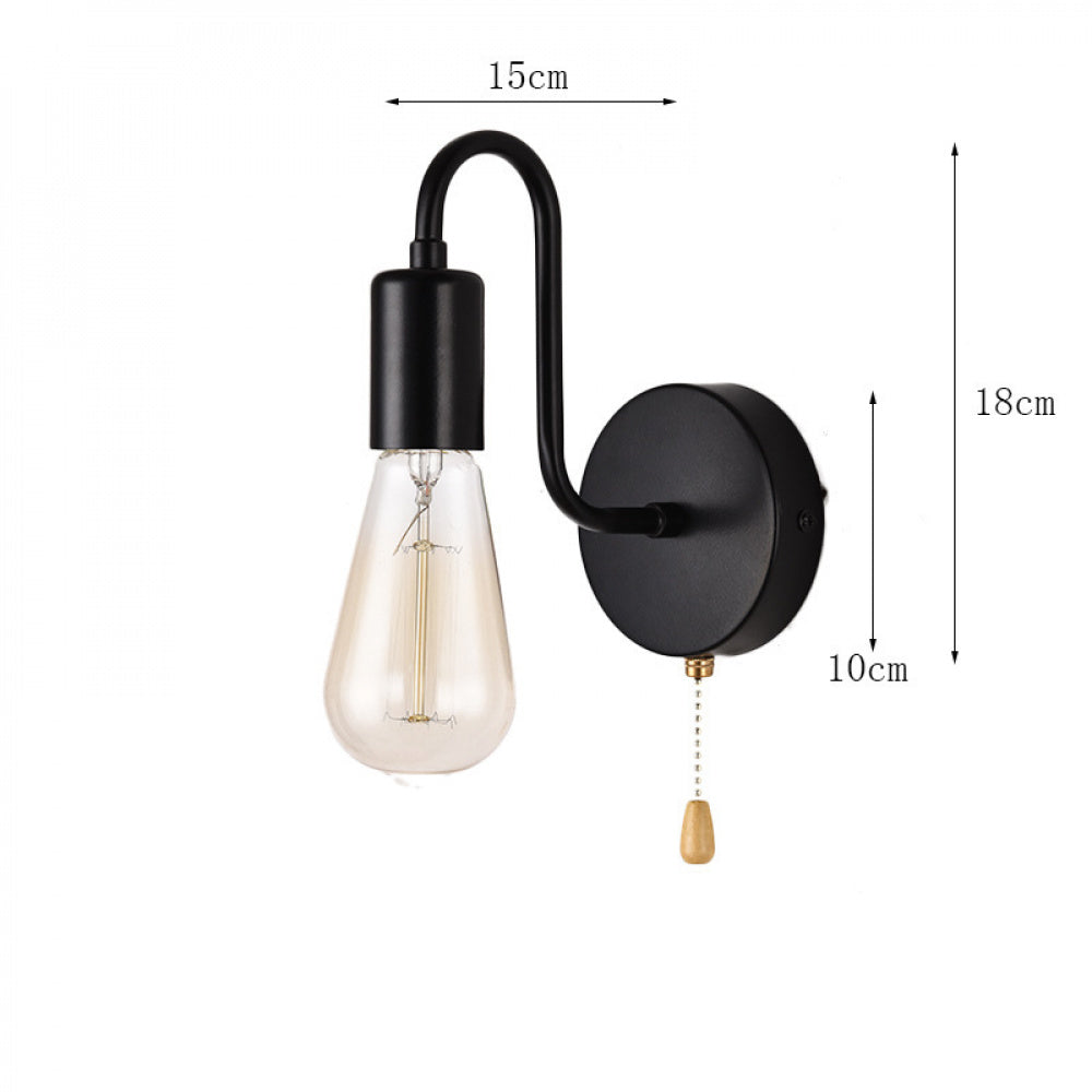 Nordic Creative Personality Modern Simple Zipper Wall Lamp Living Room Bedside Bedroom Study Away Wall Lamps