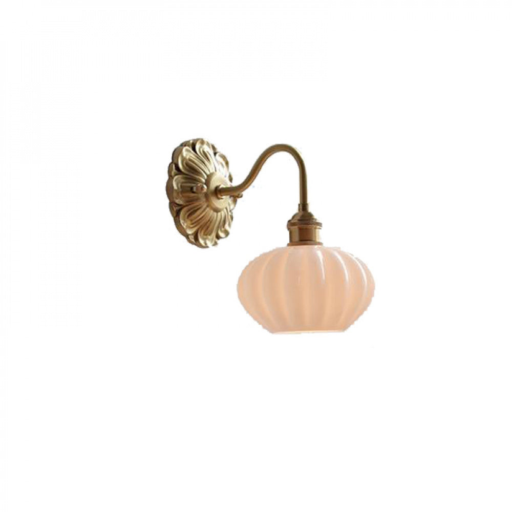 New French Style Vintage Vintage Brass Wall Lamp American Style Bedside Away Entrance Bedroom Mirror Front Makeup Table Lamp