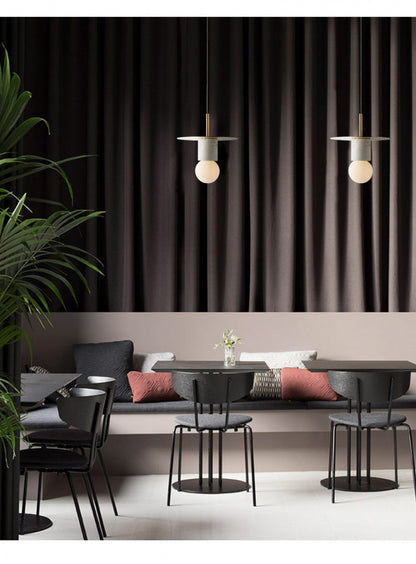 Nordic INS Internet Celebrity Designer Restaurant Bar Small Pendant Light Single Head Creative Personality Light Luxury Bedroom Bedside Lamp