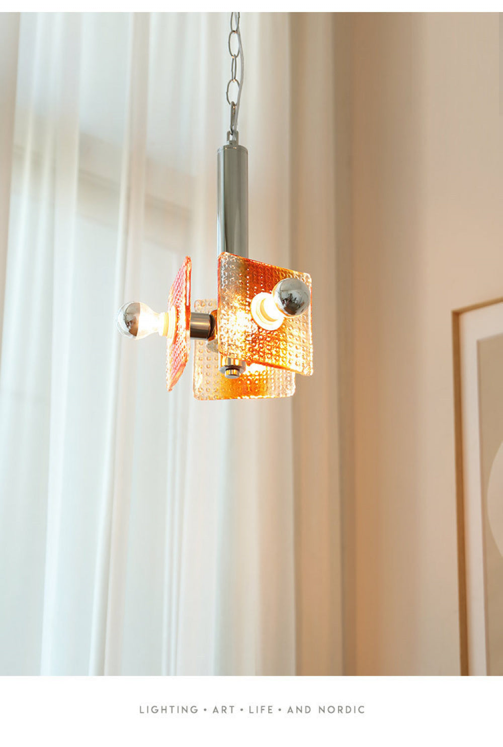 Bauhaus Chrome Silver Bedroom Bedside Pendant Light Designer Model Room Balcony Light Simple Dining Room Bar Pendant Light