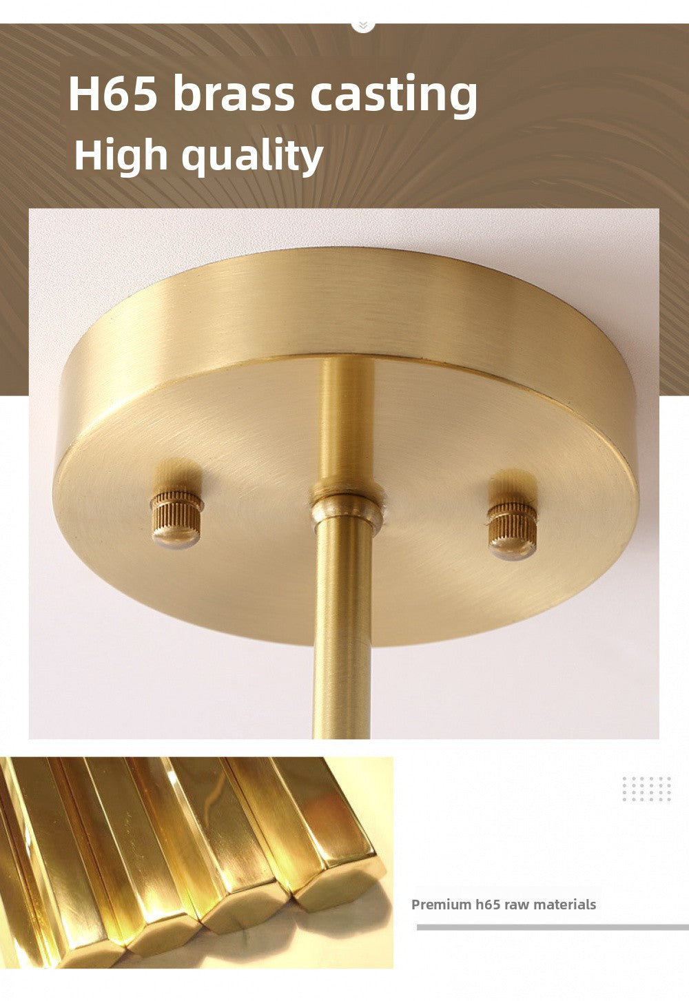 Brass Ceiling Light Creative Personality Nordic Postmodern Minimalist Dining Room Hallway Corridor Foyer Full Copper Bedroom Lighting