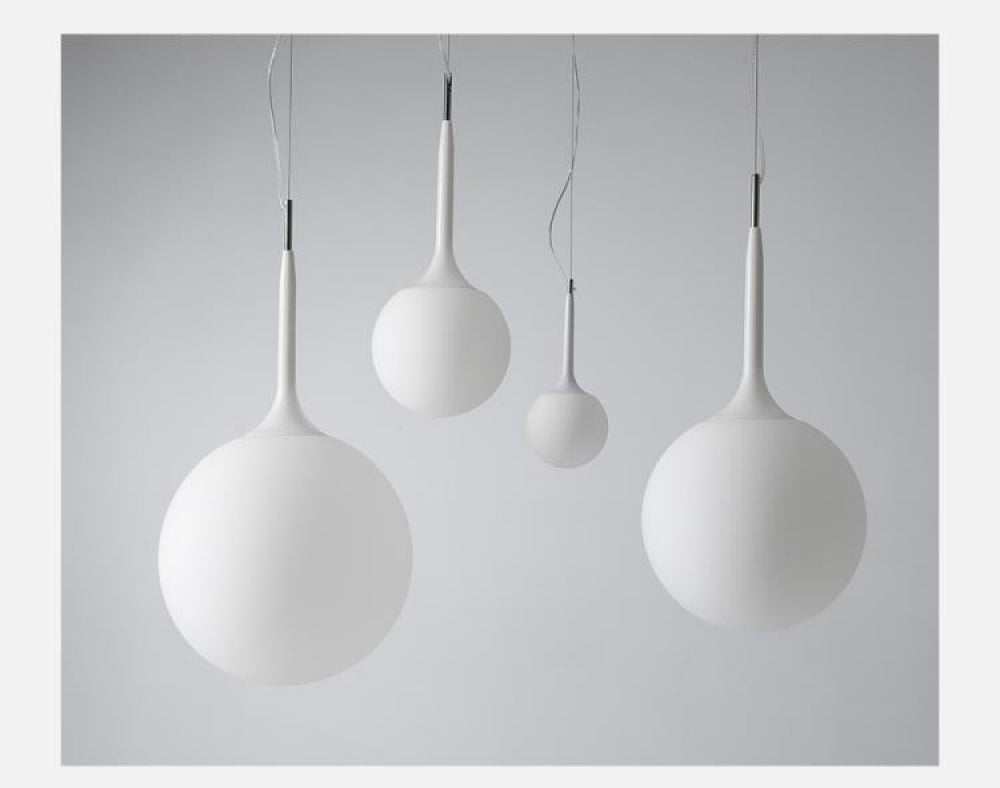 Simple Modern Round Glass Dining Room Pendant Light Nordic Bedroom Bedside Bar Combination Art Duplex Staircase Lighting