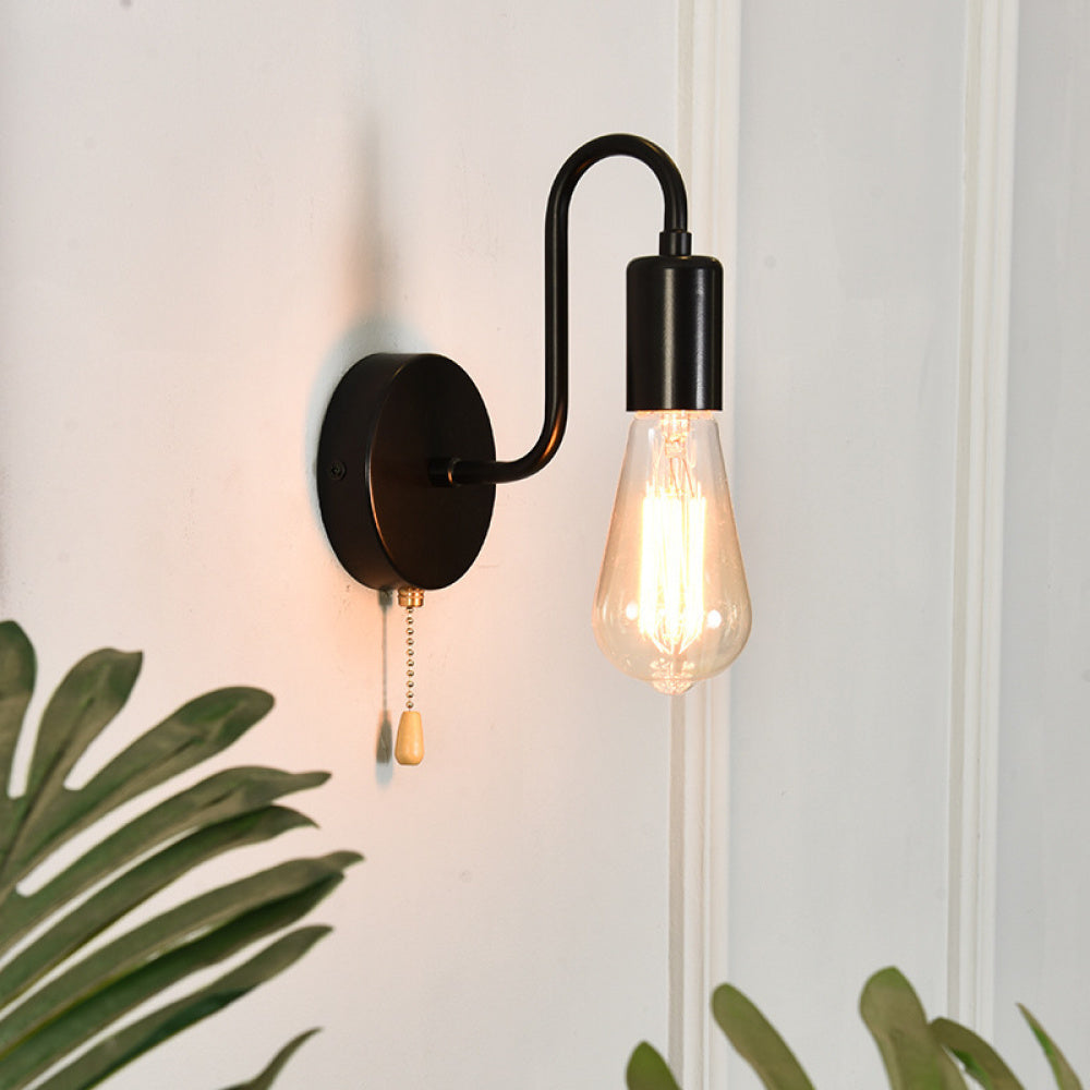 Nordic Creative Personality Modern Simple Zipper Wall Lamp Living Room Bedside Bedroom Study Away Wall Lamps