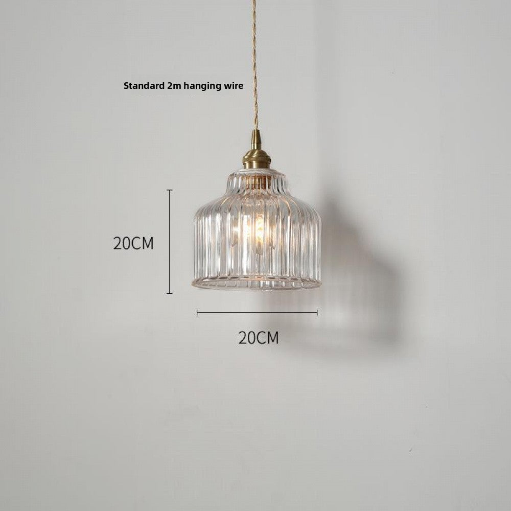 Japanese Style Glass Pendant Light Simple Modern Bedroom Bedside Entrance Corridor Bar Counter Balcony Bay Window Restaurant Homestay Lighting