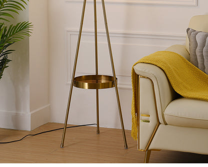 Nordic Light Luxury Floor Lamp for Living Room and Bedroom, Creative and Unique Glass Ball Tripod Standing Table Lamp