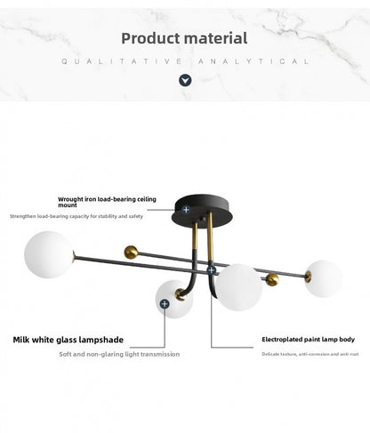 Nordic Ceiling Light Simple Modern Dining Room Living Room Light Elegant Italian Minimalist Creative Magic Bean Light Light Luxury Bedroom Light