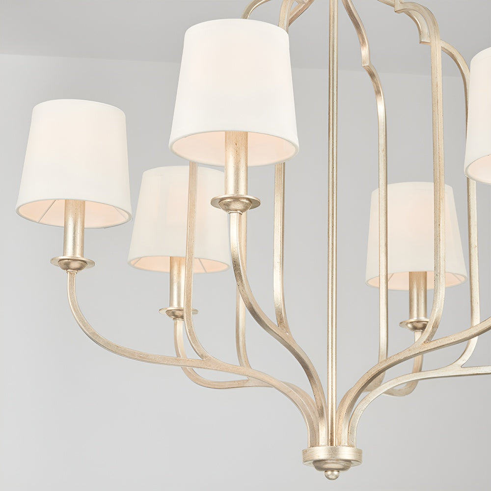 American Style Pendant Light French Retro Villa High-end Living Room Dining Room Light Simple Bedroom Light Home B&B Iron Art Lighting