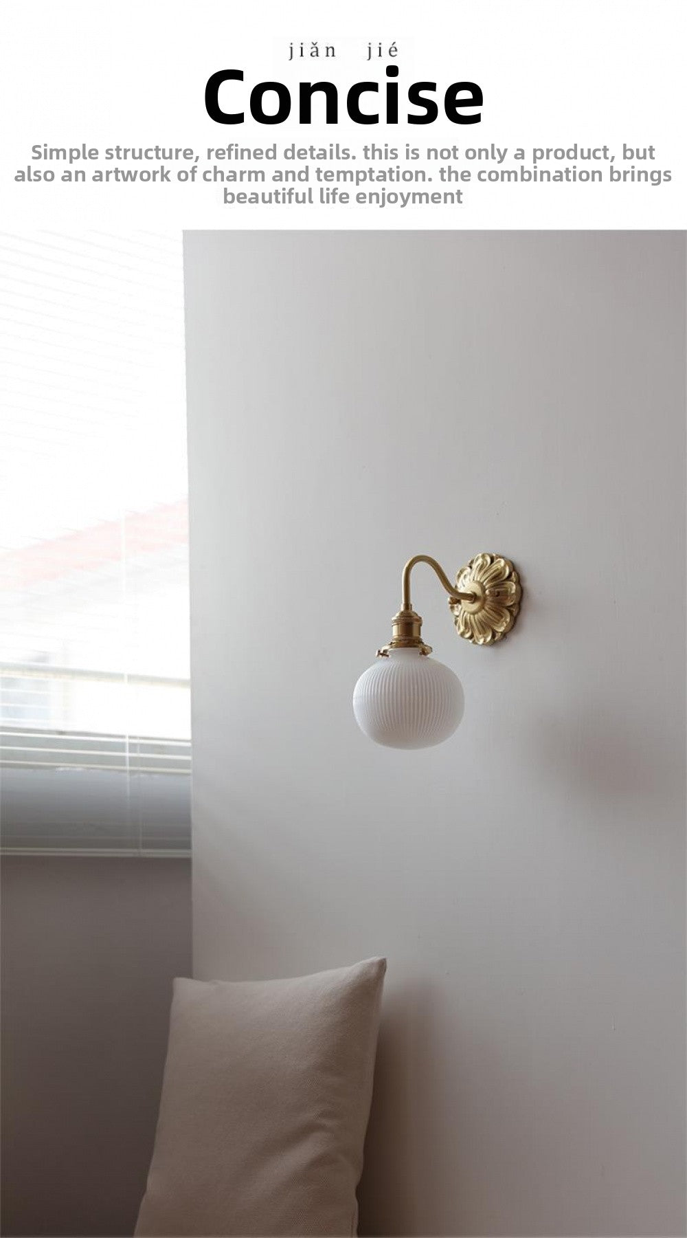 New French Style Vintage Vintage Brass Wall Lamp American Style Bedside Away Entrance Bedroom Mirror Front Makeup Table Lamp
