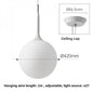 Simple Modern Round Glass Dining Room Pendant Light Nordic Bedroom Bedside Bar Combination Art Duplex Staircase Lighting