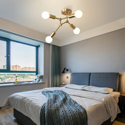 Brass Ceiling Light Creative Personality Nordic Postmodern Minimalist Dining Room Hallway Corridor Foyer Full Copper Bedroom Lighting