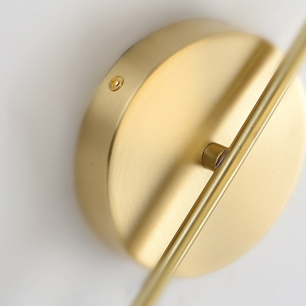 All-Copper Wall Lamp Nordic Creative Personality Bedroom Bedside Lamp Rotating Staircase Corridor Living Room Background Wall Decorative Wall Lamp