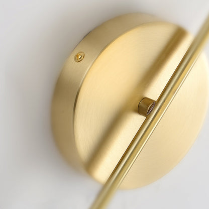 All-Copper Wall Lamp Nordic Creative Personality Bedroom Bedside Lamp Rotating Staircase Corridor Living Room Background Wall Decorative Wall Lamp