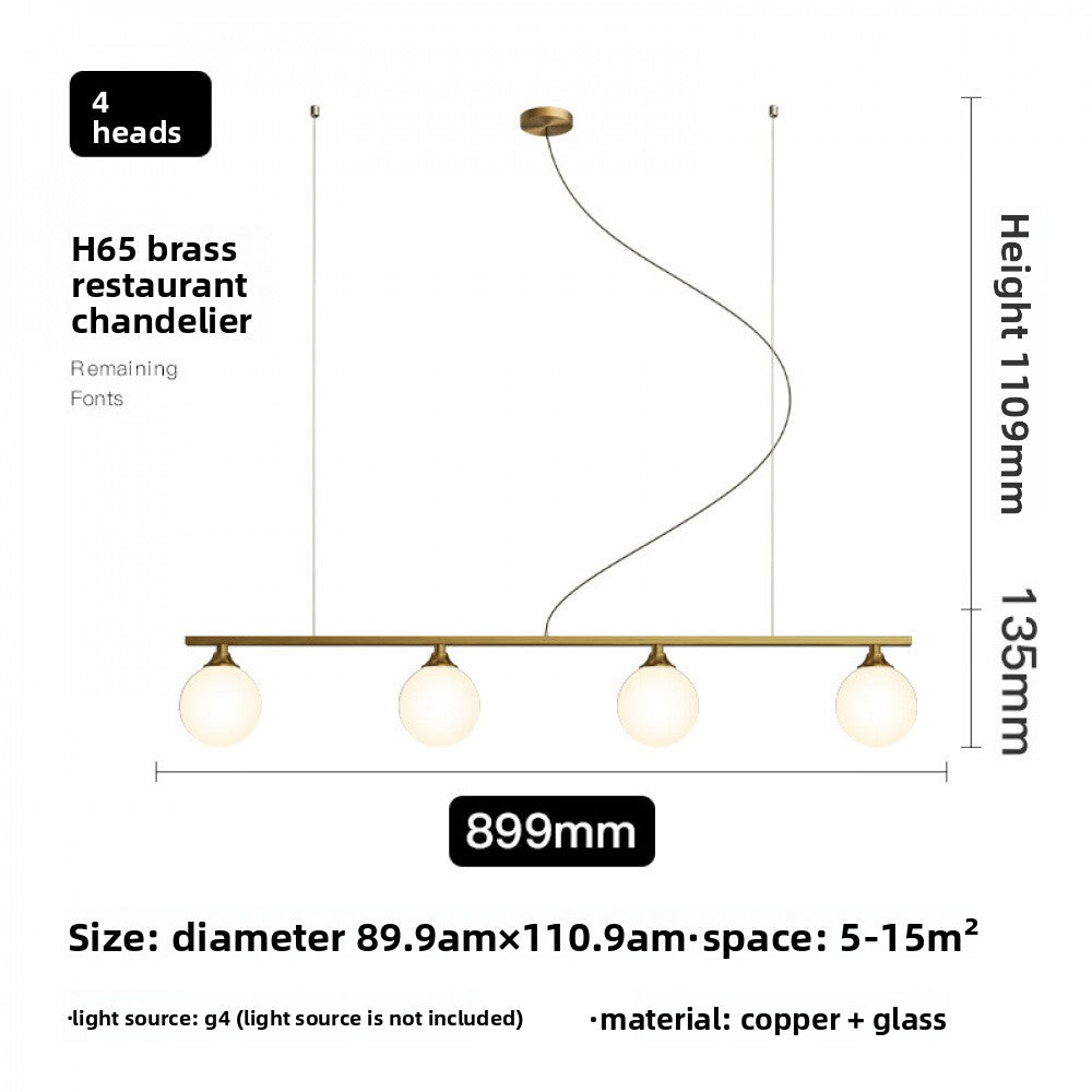 Restaurant Pendant Light Nordic Simple Modern Dining Room Living Room Light Creative Personality Bedroom Bar Light All Copper 2019 New Model