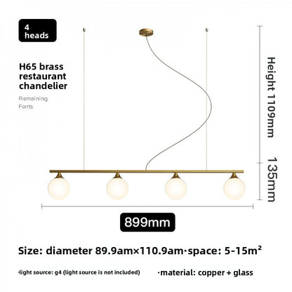 Restaurant Pendant Light Nordic Simple Modern Dining Room Living Room Light Creative Personality Bedroom Bar Light All Copper 2019 New Model