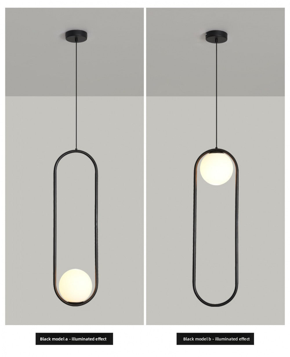 Staircase Long Pendant Light Modern Light Nordic Loft Apartment Duplex Rotating Light Creative Personality Simple Living Room Pendant Light