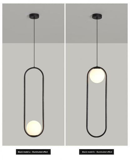 Staircase Long Pendant Light Modern Light Nordic Loft Apartment Duplex Rotating Light Creative Personality Simple Living Room Pendant Light