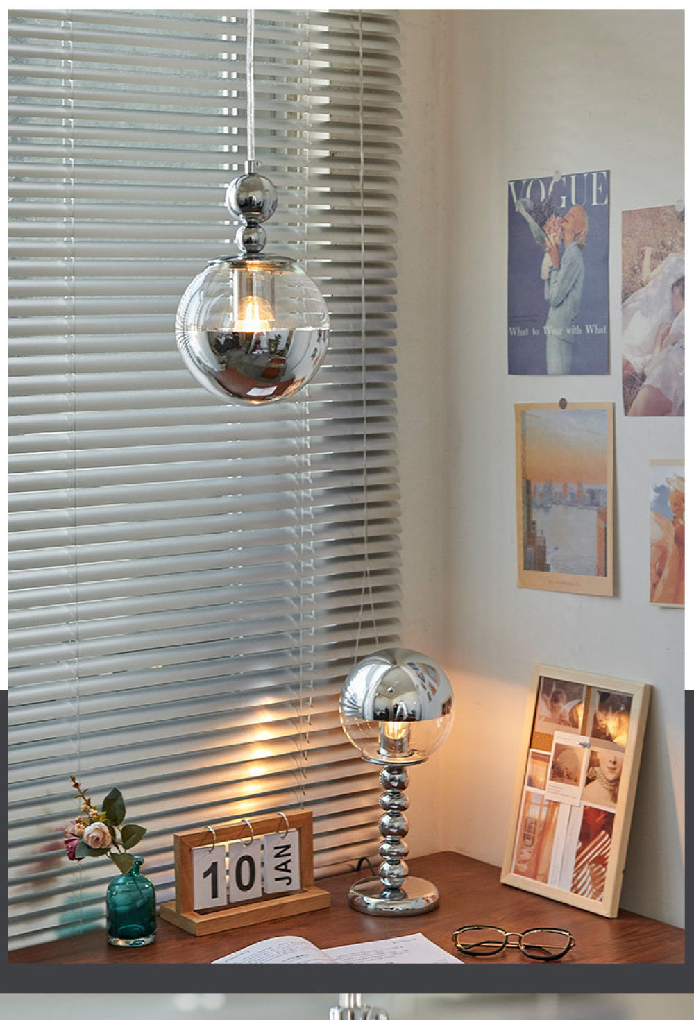 Bauhaus Chrome Silver Bedroom Bedside Pendant Light Designer Model Room Balcony Light Simple Dining Room Bar Pendant Light