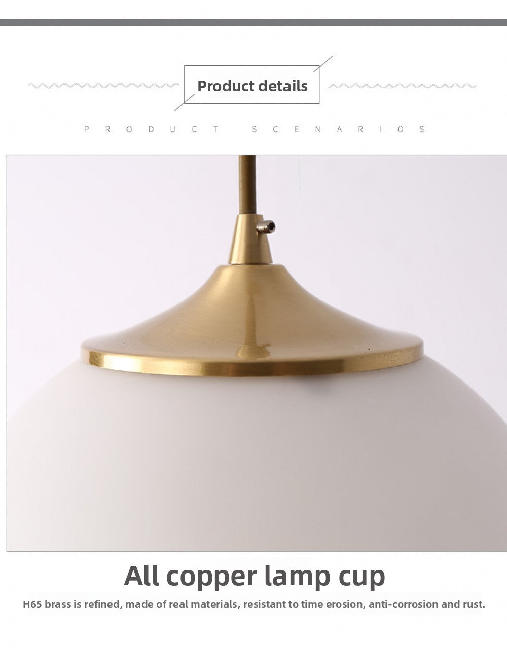 Single Head Pendant Light All Copper Nordic Minimalist Dining Room Light Bar Counter Three Head Foyer Round Ball Brass Lighting Bedside Pendant Light