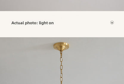 Vintage Living Room Chandelier Ceiling Light Luxury Elegant High-end Palace Style All-copper Ceramic Lighting Dining Room Master Bedroom Lamp