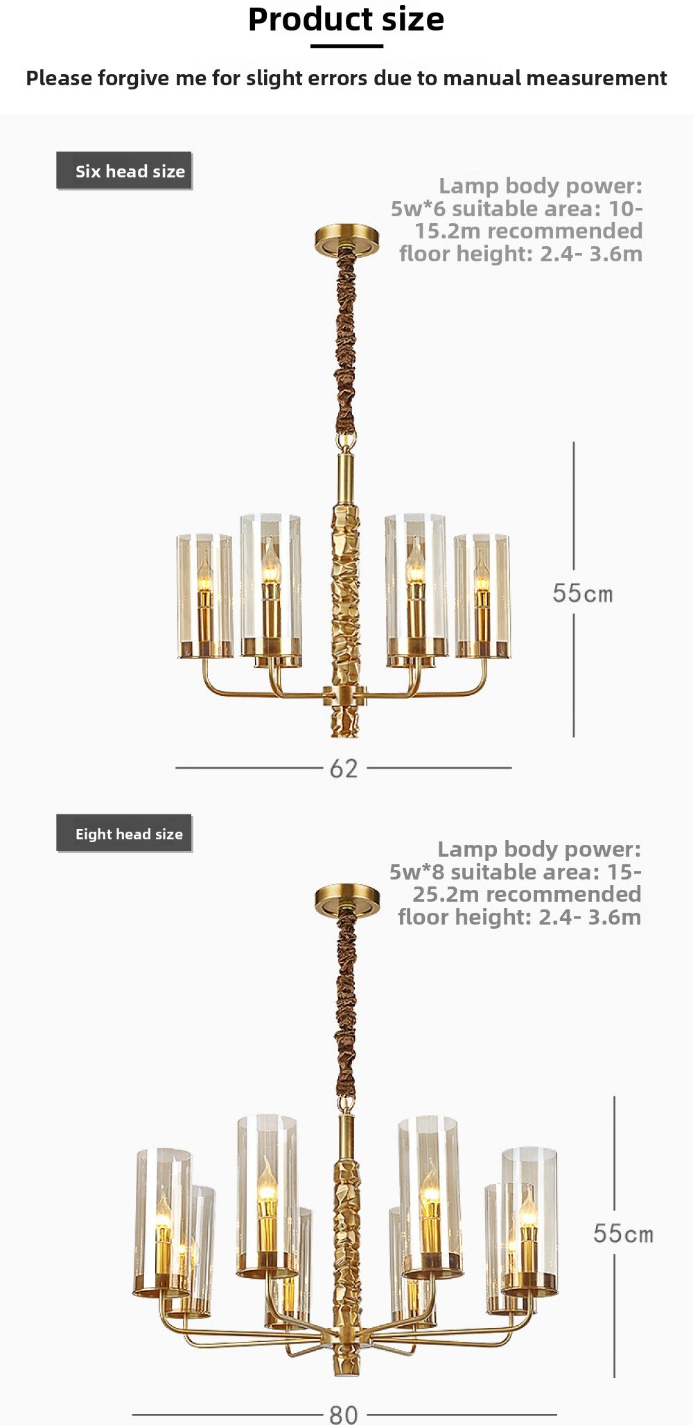 Postmodern Chandelier Full Copper Living Room Lighting High-end Luxurious Atmospheric Home Bedroom Dining Room Light Light Luxury American Style Chandelier