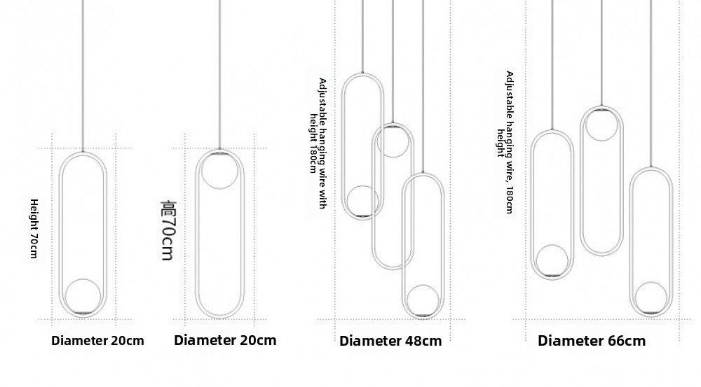 Staircase Long Pendant Light Modern Light Nordic Loft Apartment Duplex Rotating Light Creative Personality Simple Living Room Pendant Light