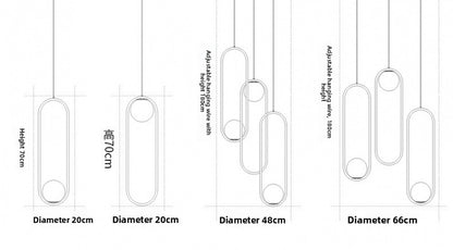 Staircase Long Pendant Light Modern Light Nordic Loft Apartment Duplex Rotating Light Creative Personality Simple Living Room Pendant Light