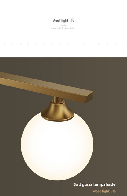 Restaurant Pendant Light Nordic Simple Modern Dining Room Living Room Light Creative Personality Bedroom Bar Light All Copper 2019 New Model