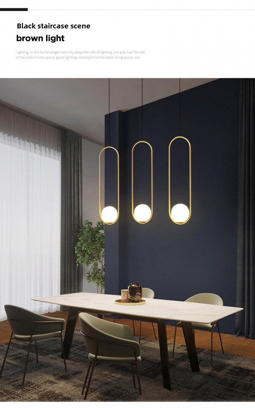 Staircase Long Pendant Light Modern Light Nordic Loft Apartment Duplex Rotating Light Creative Personality Simple Living Room Pendant Light