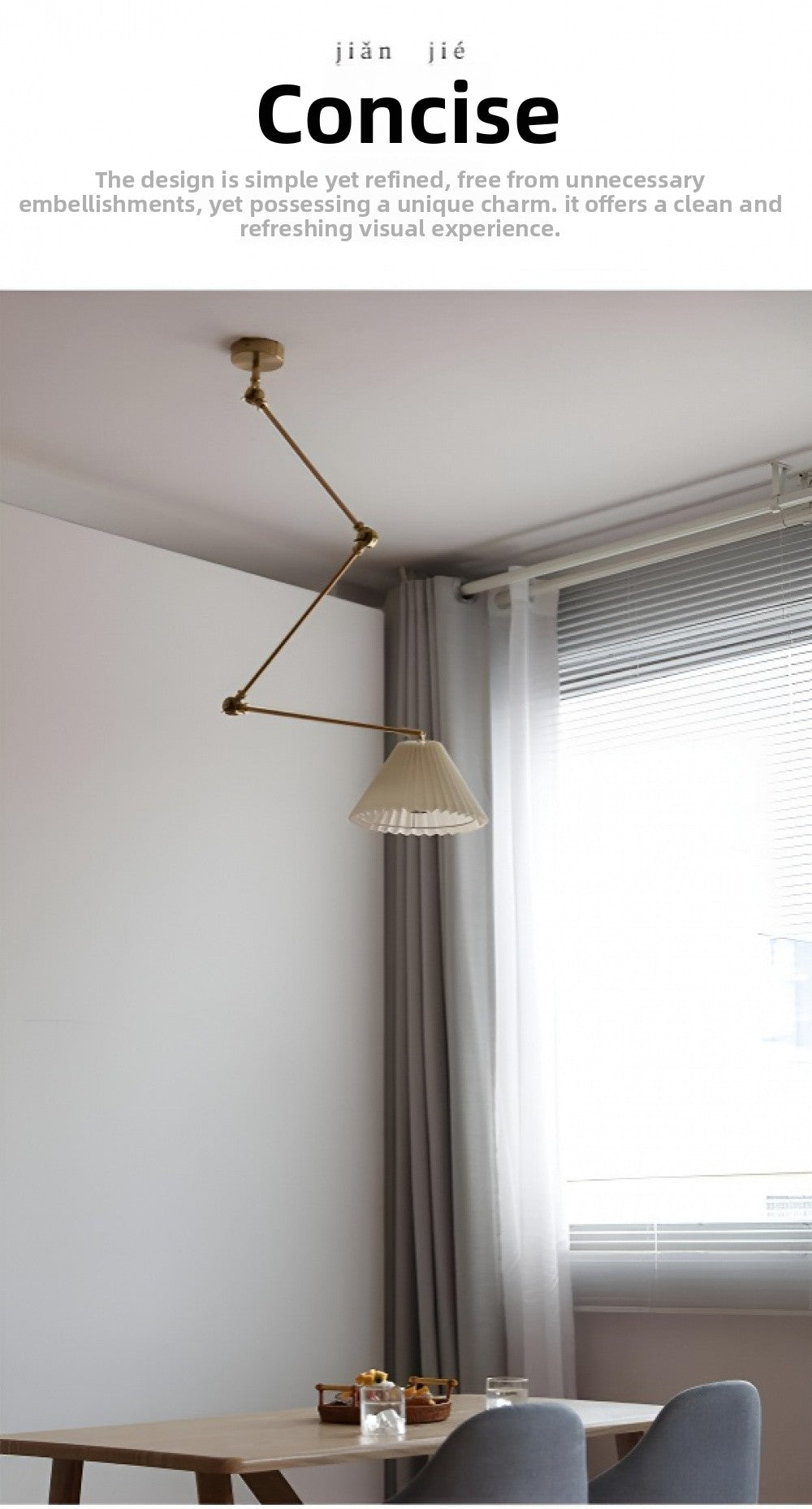 New Adjustable Dining Room Pendant Light Nordic Designer Island Small Bedroom Work Desk Designer Pleated Lighting Fixture