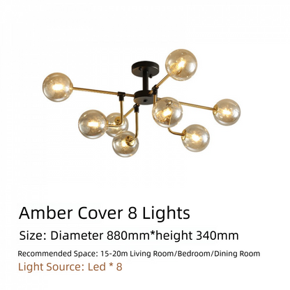 Nordic Lighting Simple Living Room Lamp Modern Style Designer Creative Light Luxury Bedroom Study Dining Room Magic Bean Pendant Light