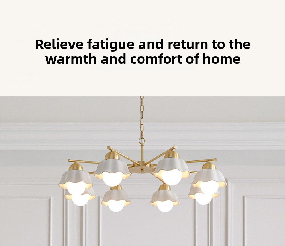 Vintage Living Room Chandelier Ceiling Light Luxury Elegant High-end Palace Style All-copper Ceramic Lighting Dining Room Master Bedroom Lamp